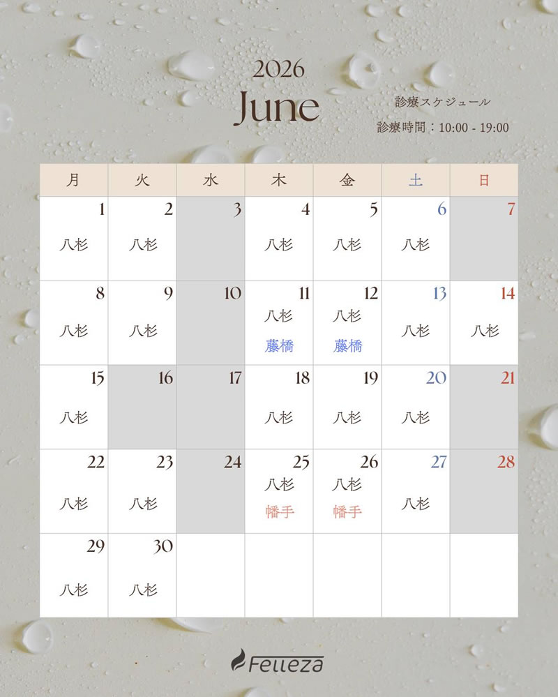 2026年6月スケジュール